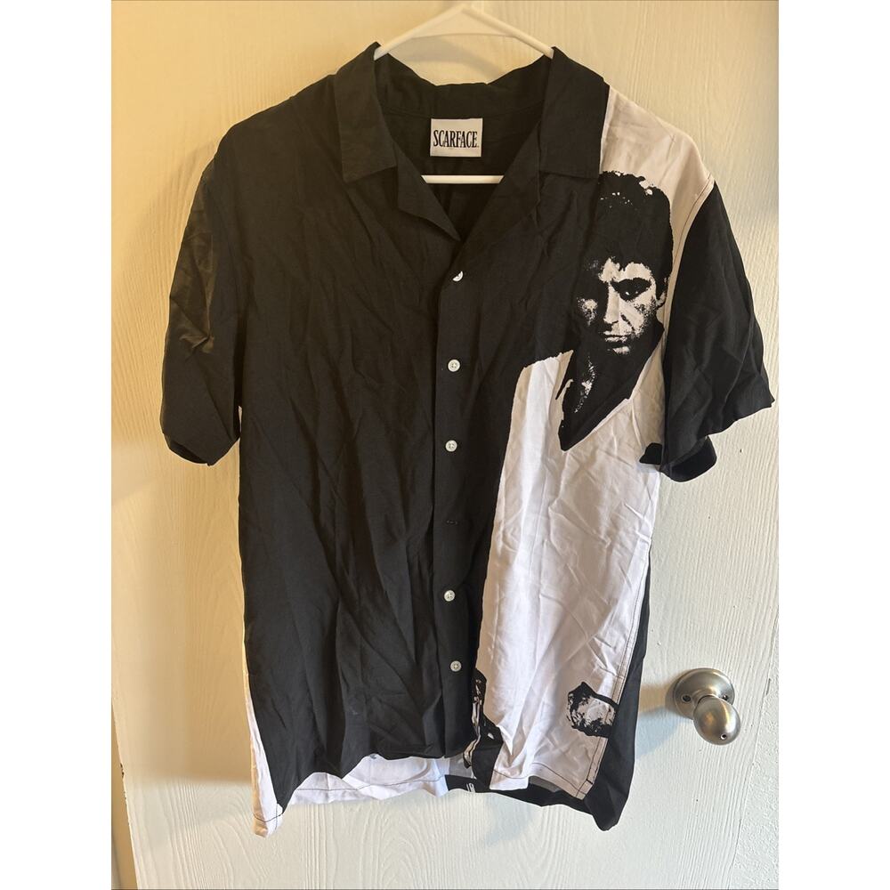 Scarface Shirt Mens Small Black White Tony Montana Pacino Gangster Movie Graphic
